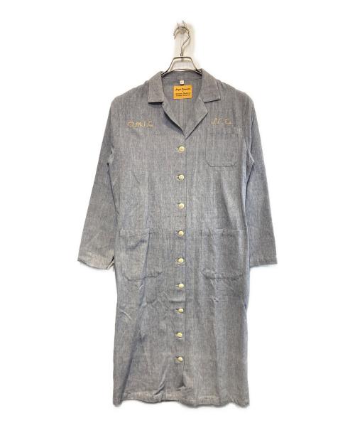 NIGEL CABOURN（ナイジェルケーボン）NIGEL CABOURN (ナイジェルケーボン) ORIGINAL MADRAS TRADING COMPANY (オリジナル マドラス トレーディング カンパニー) FRENCHWORK COVERALL DR ブルー サイズ:M(8)の古着・服飾アイテム