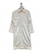 NIGEL CABOURN×ORIGINAL MADRAS TRADING COMPANYナイジェルケーボン×オリジナル マドラス トレーディング カンパニー）の古着「MILKMAN COVERALL DRESS」｜ホワイト×ブラック
