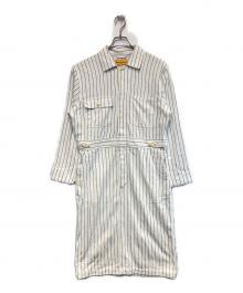 NIGEL CABOURN×ORIGINAL MADRAS TRADING COMPANY（ナイジェルケーボン×オリジナル マドラス トレーディング カンパニー）の古着「MILKMAN COVERALL DRESS」｜ホワイト×ブラック