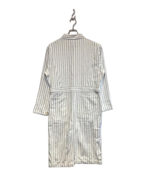 NIGEL CABOURN（ナイジェルケーボン）NIGEL CABOURN ORIGINAL MADRAS TRADING COMPANY (オリジナル マドラス トレーディング カンパニー) MILKMAN COVERALL DRESS ホワイト×ブラック サイズ:M(8)の古着・服飾アイテム