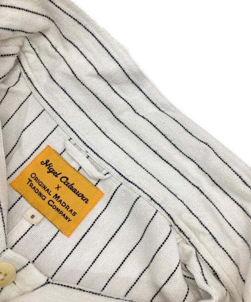 NIGEL CABOURN（ナイジェルケーボン）NIGEL CABOURN ORIGINAL MADRAS TRADING COMPANY (オリジナル マドラス トレーディング カンパニー) MILKMAN COVERALL DRESS ホワイト×ブラック サイズ:M(8)の古着・服飾アイテム