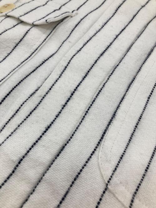 NIGEL CABOURN（ナイジェルケーボン）NIGEL CABOURN ORIGINAL MADRAS TRADING COMPANY (オリジナル マドラス トレーディング カンパニー) MILKMAN COVERALL DRESS ホワイト×ブラック サイズ:M(8)の古着・服飾アイテム