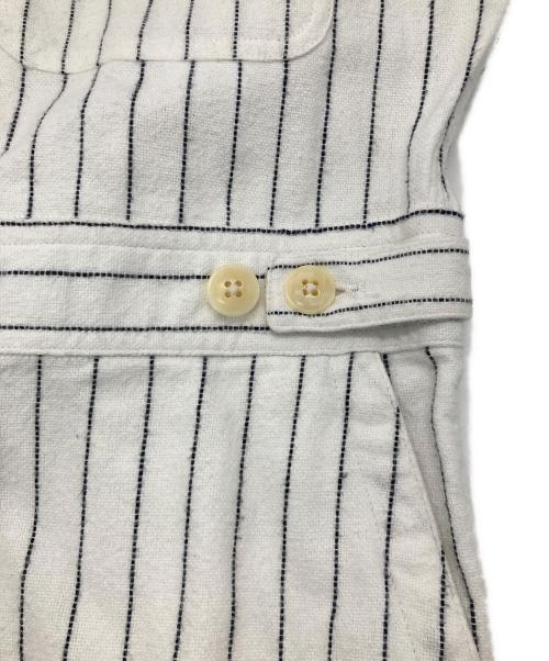 NIGEL CABOURN（ナイジェルケーボン）NIGEL CABOURN ORIGINAL MADRAS TRADING COMPANY (オリジナル マドラス トレーディング カンパニー) MILKMAN COVERALL DRESS ホワイト×ブラック サイズ:M(8)の古着・服飾アイテム