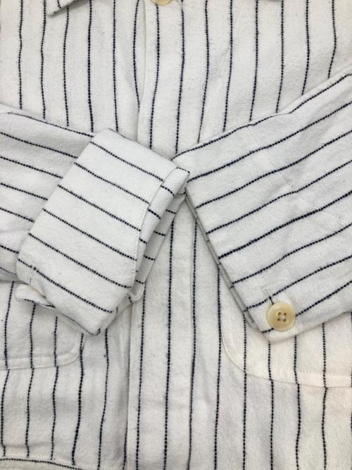 NIGEL CABOURN（ナイジェルケーボン）NIGEL CABOURN ORIGINAL MADRAS TRADING COMPANY (オリジナル マドラス トレーディング カンパニー) MILKMAN COVERALL DRESS ホワイト×ブラック サイズ:M(8)の古着・服飾アイテム