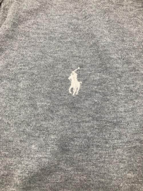 POLO RALPH LAUREN（ポロ・ラルフローレン）POLO RALPH LAUREN (ポロ・ラルフローレン) ピマコットンクルーネックカーディガン グレー サイズ:XL 未使用品の古着・服飾アイテム