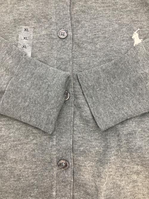 POLO RALPH LAUREN（ポロ・ラルフローレン）POLO RALPH LAUREN (ポロ・ラルフローレン) ピマコットンクルーネックカーディガン グレー サイズ:XL 未使用品の古着・服飾アイテム