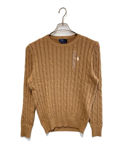 POLO RALPH LAUREN（ポロ・ラルフローレン）POLO RALPH LAUREN (ポロ・ラルフローレン) ピマコットンケーブルニットセーター ベージュ サイズ:L 未使用品の古着・服飾アイテム