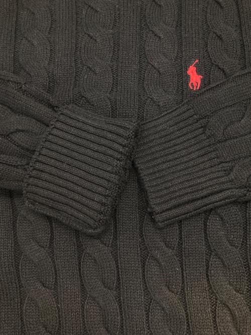 POLO RALPH LAUREN（ポロ・ラルフローレン）POLO RALPH LAUREN (ポロ・ラルフローレン) コットンケーブルニット ブラック サイズ:L 未使用品の古着・服飾アイテム