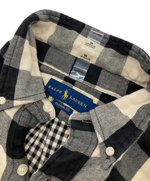 RALPH LAUREN（ラルフローレン）RALPH LAUREN (ラルフローレン) チェックネルシャツ ホワイト×ブラック サイズ:Mの古着・服飾アイテム