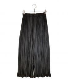PLEATS PLEASE（プリーツプリーズ）の古着「プリーツワイドパンツ」｜ブラック