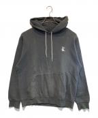 stussyステューシー）の古着「［古着］プルオーバーパーカー」｜チャコールグレー
