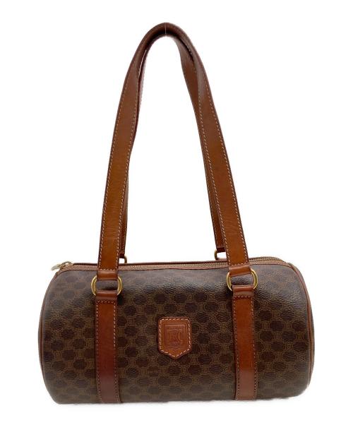 CELINE（セリーヌ）CELINE (セリーヌ) マカダムミニボストンバッグ ブラウンの古着・服飾アイテム