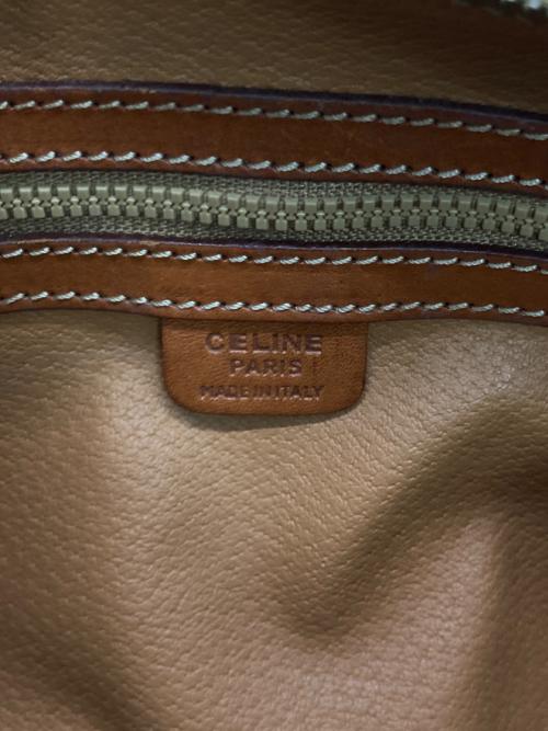 CELINE（セリーヌ）CELINE (セリーヌ) マカダムミニボストンバッグ ブラウンの古着・服飾アイテム
