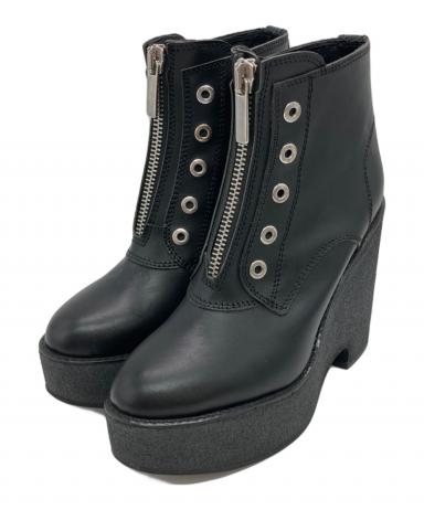 DIESEL BLACK GOLD メタルヒールブーツ ブラック28cm 中古・古着通販】DIESEL Black Gold (ディーゼル ブラック ゴールド