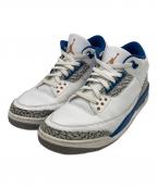 NIKEナイキ）の古着「AIR JORDAN 3 RETRO」｜ホワイト×ブルー