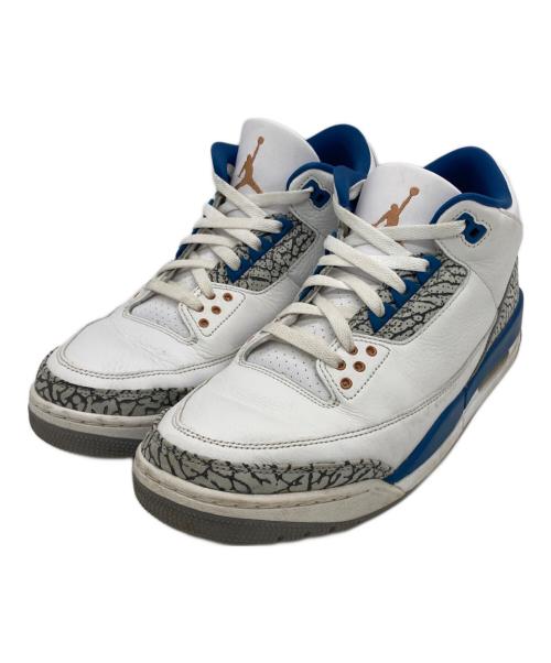 NIKE（ナイキ）NIKE (ナイキ) AIR JORDAN 3 RETRO ホワイト×ブルー サイズ:US10.5の古着・服飾アイテム