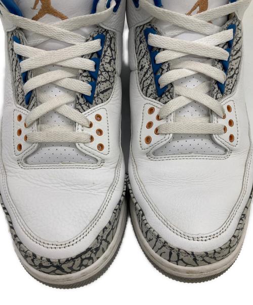 NIKE（ナイキ）NIKE (ナイキ) AIR JORDAN 3 RETRO ホワイト×ブルー サイズ:US10.5の古着・服飾アイテム