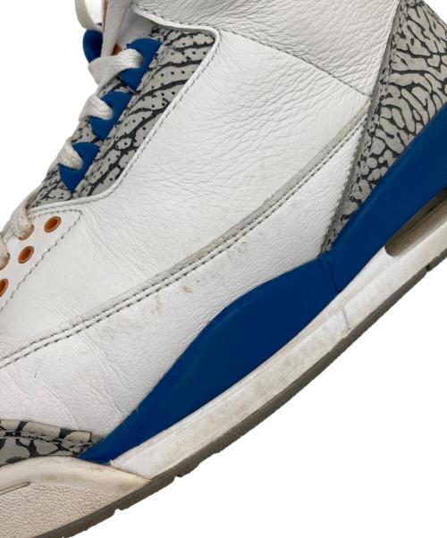 NIKE（ナイキ）NIKE (ナイキ) AIR JORDAN 3 RETRO ホワイト×ブルー サイズ:US10.5の古着・服飾アイテム