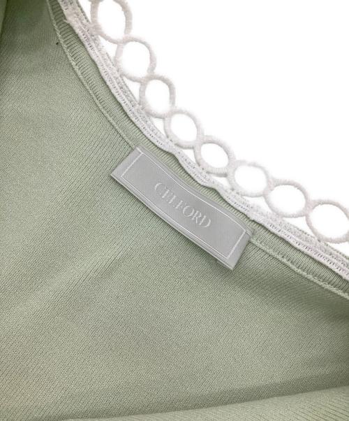 CELFORD（セルフォード）CELFORD (セルフォード) ビブヨークレースカーディガン グリーン サイズ:Freeの古着・服飾アイテム