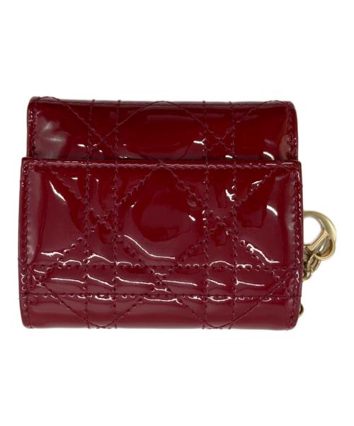 Christian Dior（クリスチャン ディオール）Christian Dior (クリスチャン ディオール) Lady Dior ロータスウォレット レッドの古着・服飾アイテム