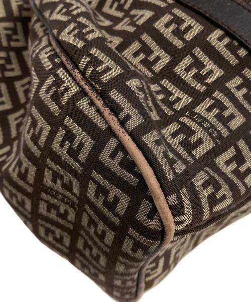 FENDI（フェンディ）FENDI (フェンディ) ズッキーノホリゾンタルトート ブラウン×ベージュの古着・服飾アイテム