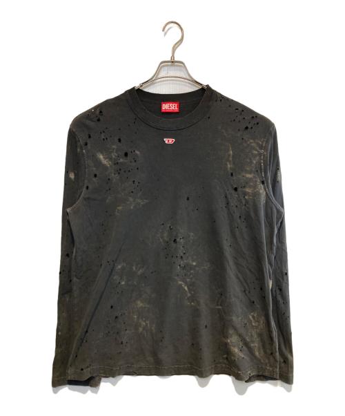 DIESEL（ディーゼル）DIESEL (ディーゼル) T-CRANE-LS-N2カットソー グレー サイズ:Ｍの古着・服飾アイテム