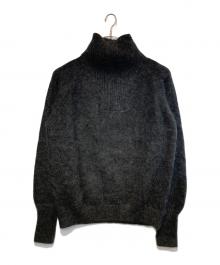 SUBLATIONS（サブレーションズ）の古着「MOHAIR DOUBLE HIGH NECK P/O KNIT」｜ブラック