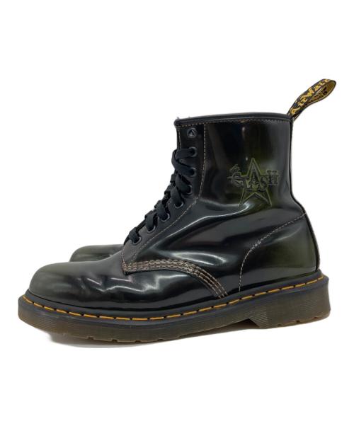 Dr.Martens（ドクターマーチン）Dr.Martens (ドクターマーチン) THE CLASH (ザクラッシュ) 1460 THE CLASH ブラック×グリーン サイズ:UK7の古着・服飾アイテム