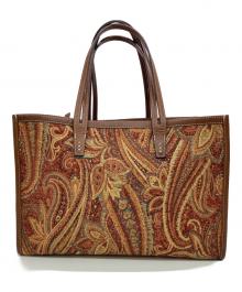 A VACATION（ア ヴァケーション）の古着「CLUB BAG ORANGE PAISLEY」｜ブラウン