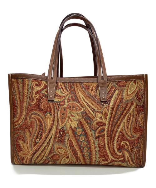 A VACATION（ア ヴァケーション）A VACATION (ア ヴァケーション) CLUB BAG ORANGE PAISLEY ブラウンの古着・服飾アイテム