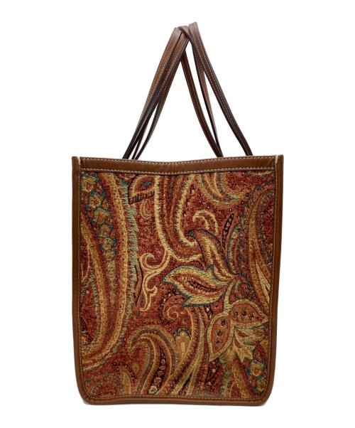 A VACATION（ア ヴァケーション）A VACATION (ア ヴァケーション) CLUB BAG ORANGE PAISLEY ブラウンの古着・服飾アイテム