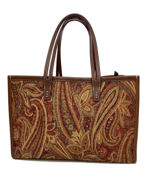 A VACATION（ア ヴァケーション）A VACATION (ア ヴァケーション) CLUB BAG ORANGE PAISLEY ブラウンの古着・服飾アイテム