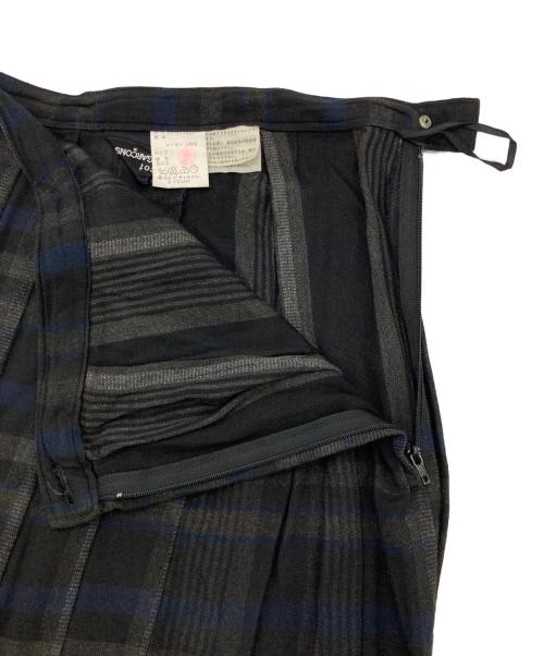 tricot COMME des GARCONS（トリココムデギャルソン）tricot COMME des GARCONS (トリココムデギャルソン) レーヨンプリーツチェックスカート ブラック×ネイビー サイズ:Freeの古着・服飾アイテム