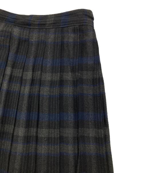 tricot COMME des GARCONS（トリココムデギャルソン）tricot COMME des GARCONS (トリココムデギャルソン) レーヨンプリーツチェックスカート ブラック×ネイビー サイズ:Freeの古着・服飾アイテム