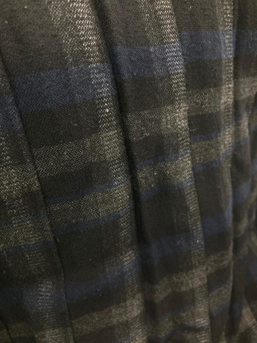 tricot COMME des GARCONS（トリココムデギャルソン）tricot COMME des GARCONS (トリココムデギャルソン) レーヨンプリーツチェックスカート ブラック×ネイビー サイズ:Freeの古着・服飾アイテム