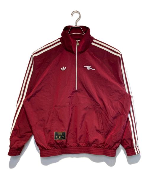 adidas（アディダス）adidas (アディダス) アーセナルテラスアイコン ハーフジップ ジャケット ボルドー サイズ:Mの古着・服飾アイテム