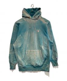 Champion REVERSE WEAVE（チャンピオン リバース ウィーブ）の古着「［古着］リバースウィーブプルオーバーパーカー」｜ブルー