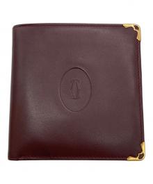 Cartier（カルティエ）の古着「マストライン2つ折り財布」｜ボルドー