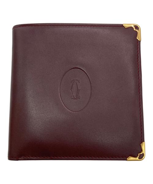 Cartier（カルティエ）Cartier (カルティエ) マストライン2つ折り財布 ボルドーの古着・服飾アイテム