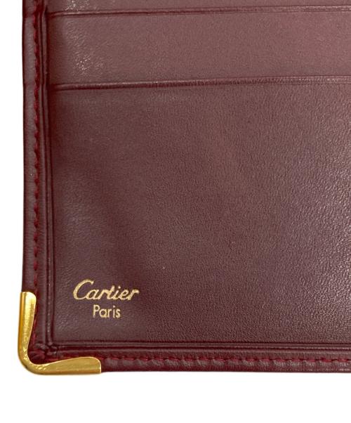 Cartier（カルティエ）Cartier (カルティエ) マストライン2つ折り財布 ボルドーの古着・服飾アイテム