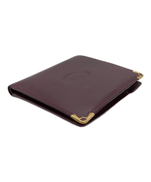 Cartier（カルティエ）Cartier (カルティエ) マストライン2つ折り財布 ボルドーの古着・服飾アイテム