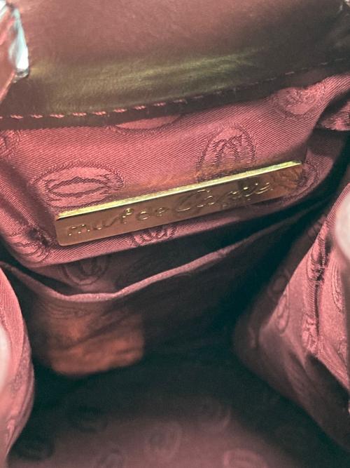 Cartier（カルティエ）Cartier (カルティエ) マストライン巾着ショルダーバッグ ボルドーの古着・服飾アイテム