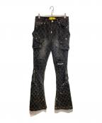 GUAPI PREMIUMグアピ）の古着「COFFIN ARC WAXED DENIM」｜ブラック