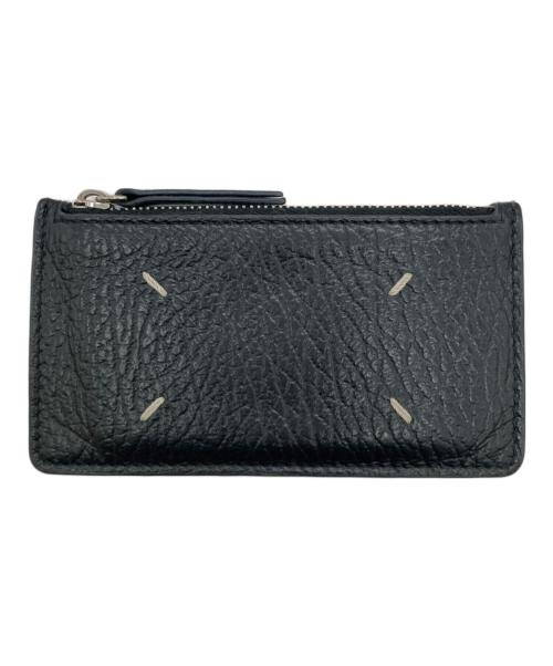 Maison Margiela（メゾンマルジェラ）Maison Margiela (メゾンマルジェラ) 4ステッチジップカードホルダーウォレット ブラックの古着・服飾アイテム