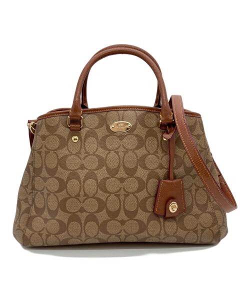 COACH（コーチ）COACH (コーチ) ミニ マーゴット キャリーオール 2WAYショルダーバッグ ブラウンの古着・服飾アイテム