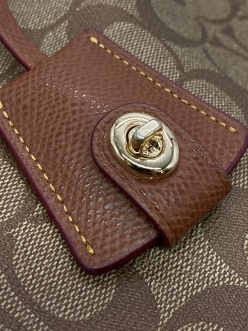 COACH（コーチ）COACH (コーチ) ミニ マーゴット キャリーオール 2WAYショルダーバッグ ブラウンの古着・服飾アイテム