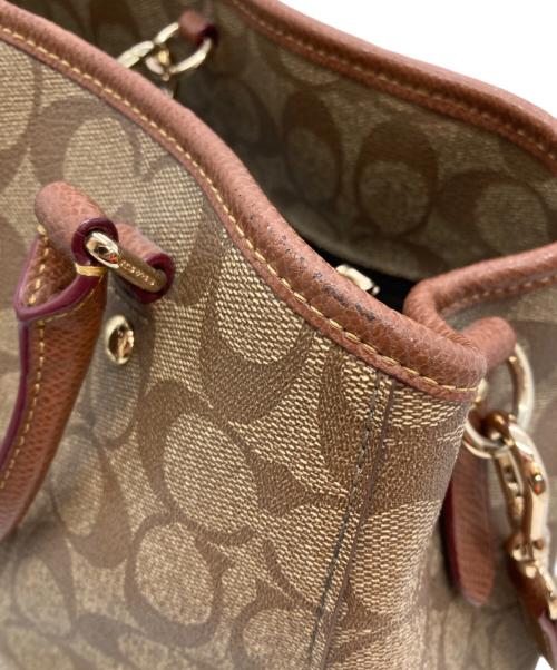 COACH（コーチ）COACH (コーチ) ミニ マーゴット キャリーオール 2WAYショルダーバッグ ブラウンの古着・服飾アイテム