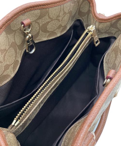 COACH（コーチ）COACH (コーチ) ミニ マーゴット キャリーオール 2WAYショルダーバッグ ブラウンの古着・服飾アイテム