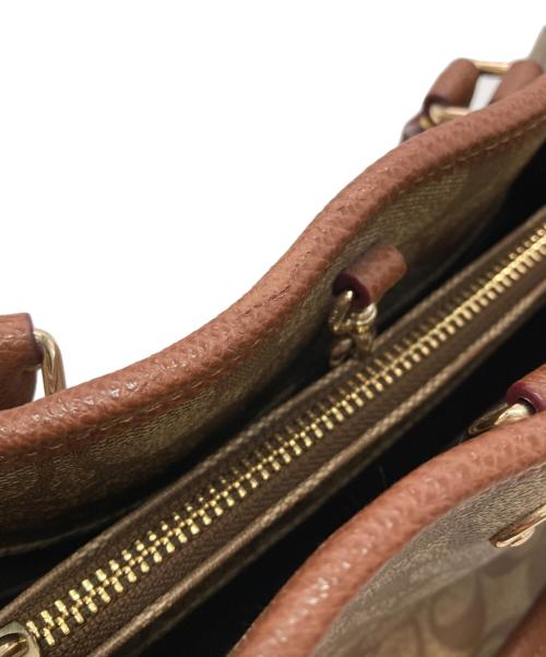 COACH（コーチ）COACH (コーチ) ミニ マーゴット キャリーオール 2WAYショルダーバッグ ブラウンの古着・服飾アイテム