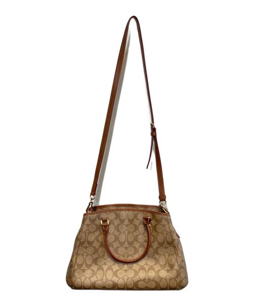 COACH（コーチ）COACH (コーチ) ミニ マーゴット キャリーオール 2WAYショルダーバッグ ブラウンの古着・服飾アイテム